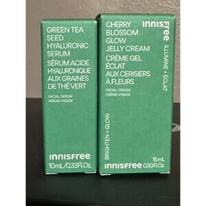 Innisfree Green Tea Hyaluronic Acid Serum Travel Cherry Jelly Cream New Set